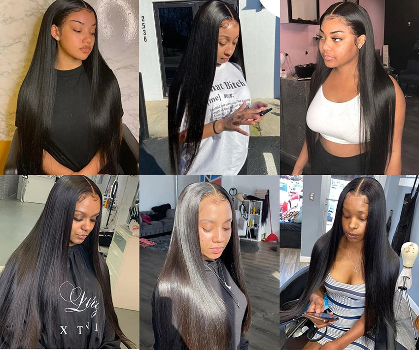 13x6 HD Lace Frontal Wig 13x4 Lace Front Human Hair Wigs Lemoda Remy Wig For Women 34 32 Inch Straight Transparent Lace Wig