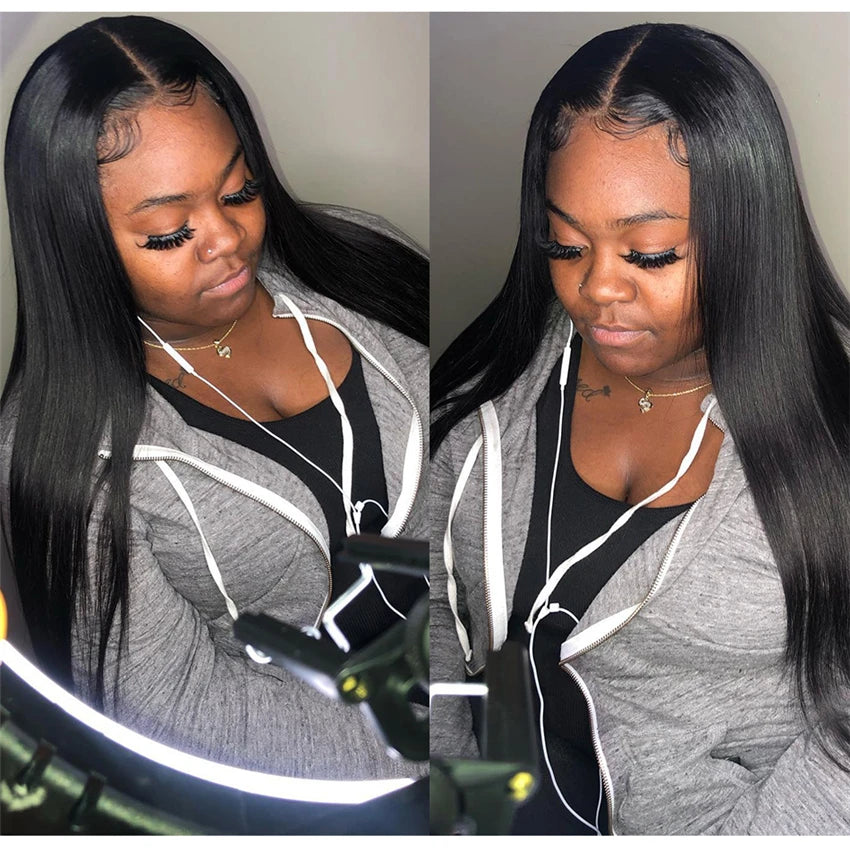 13x6 HD Lace Frontal Wig 13x4 Lace Front Human Hair Wigs Lemoda Remy Wig For Women 34 32 Inch Straight Transparent Lace Wig