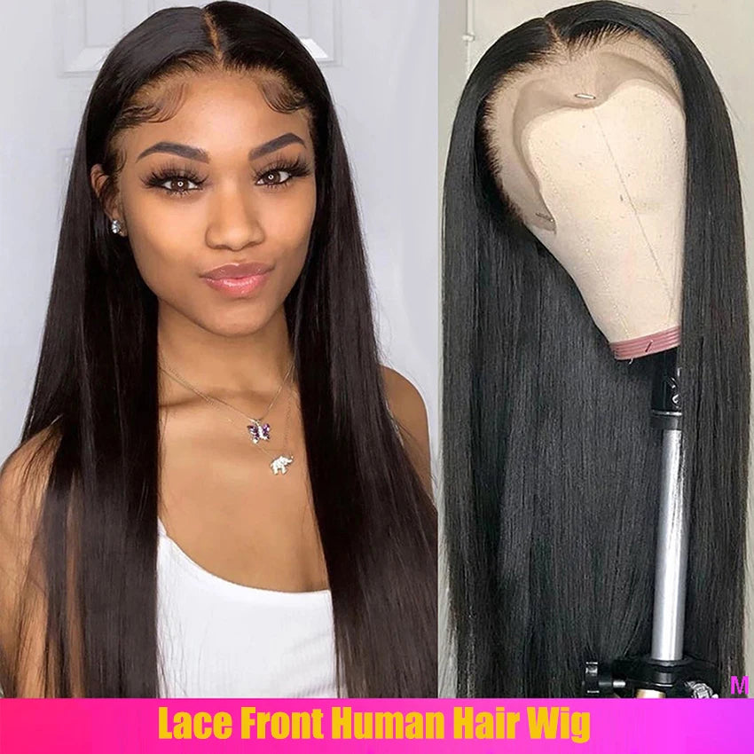 13x6 HD Lace Frontal Wig 13x4 Lace Front Human Hair Wigs Lemoda Remy Wig For Women 34 32 Inch Straight Transparent Lace Wig