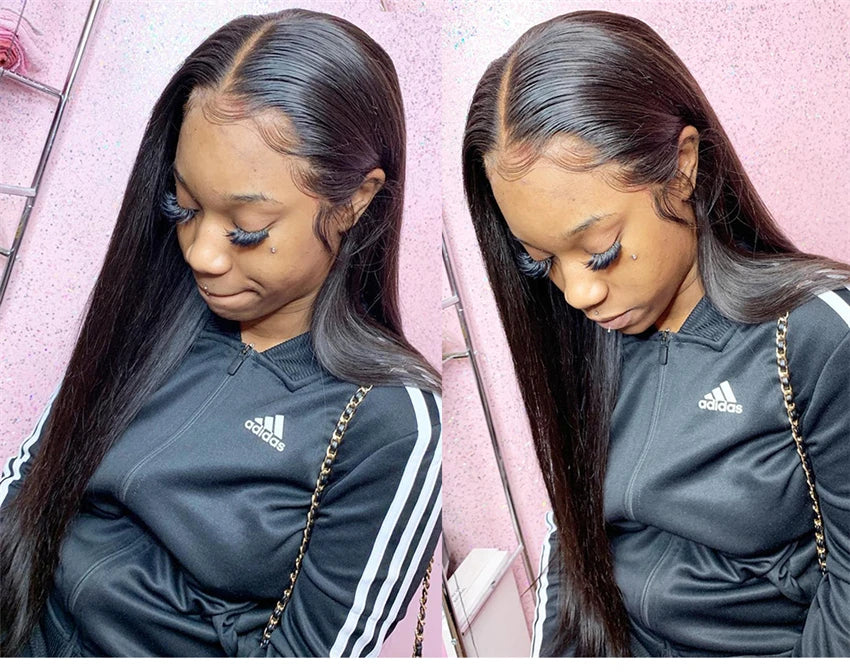 13x6 HD Lace Frontal Wig 13x4 Lace Front Human Hair Wigs Lemoda Remy Wig For Women 34 32 Inch Straight Transparent Lace Wig