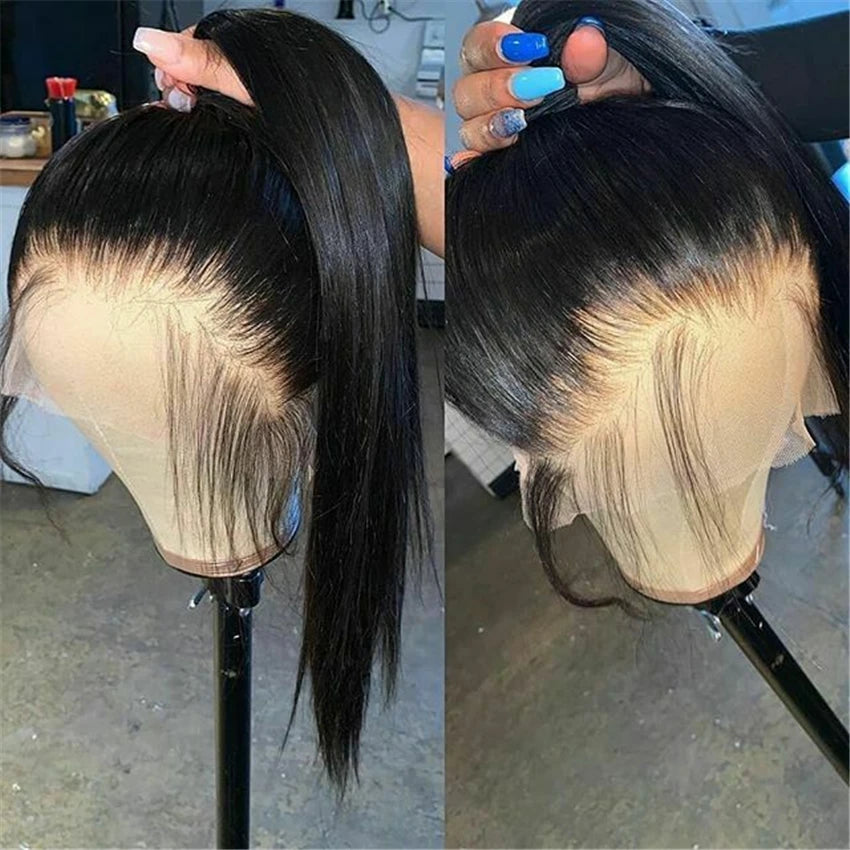 13x6 HD Lace Frontal Wig 13x4 Lace Front Human Hair Wigs Lemoda Remy Wig For Women 34 32 Inch Straight Transparent Lace Wig
