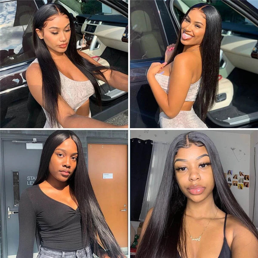 13x6 HD Lace Frontal Wig 13x4 Lace Front Human Hair Wigs Lemoda Remy Wig For Women 34 32 Inch Straight Transparent Lace Wig