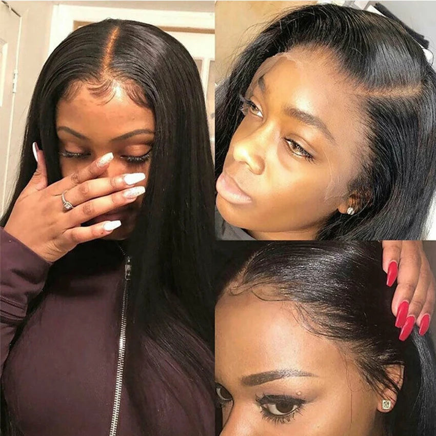 13x6 HD Lace Frontal Wig 13x4 Lace Front Human Hair Wigs Lemoda Remy Wig For Women 34 32 Inch Straight Transparent Lace Wig