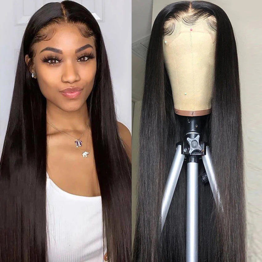 13x6 HD Lace Frontal Wig 13x4 Lace Front Human Hair Wigs Lemoda Remy Wig For Women 34 32 Inch Straight Transparent Lace Wig
