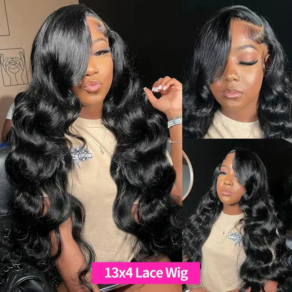 HD Transparent 13x4 13x6 Body Wave Lace Front Wig Pre Plucked 360 Lace Frontal Wig Human Hair Wigs For Women 5x5 Wig 200 Density