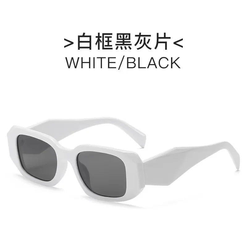 2025 new irregular square frame sunglasses European and American personalized cutting edge wide-leg sunglasses fashionable stree