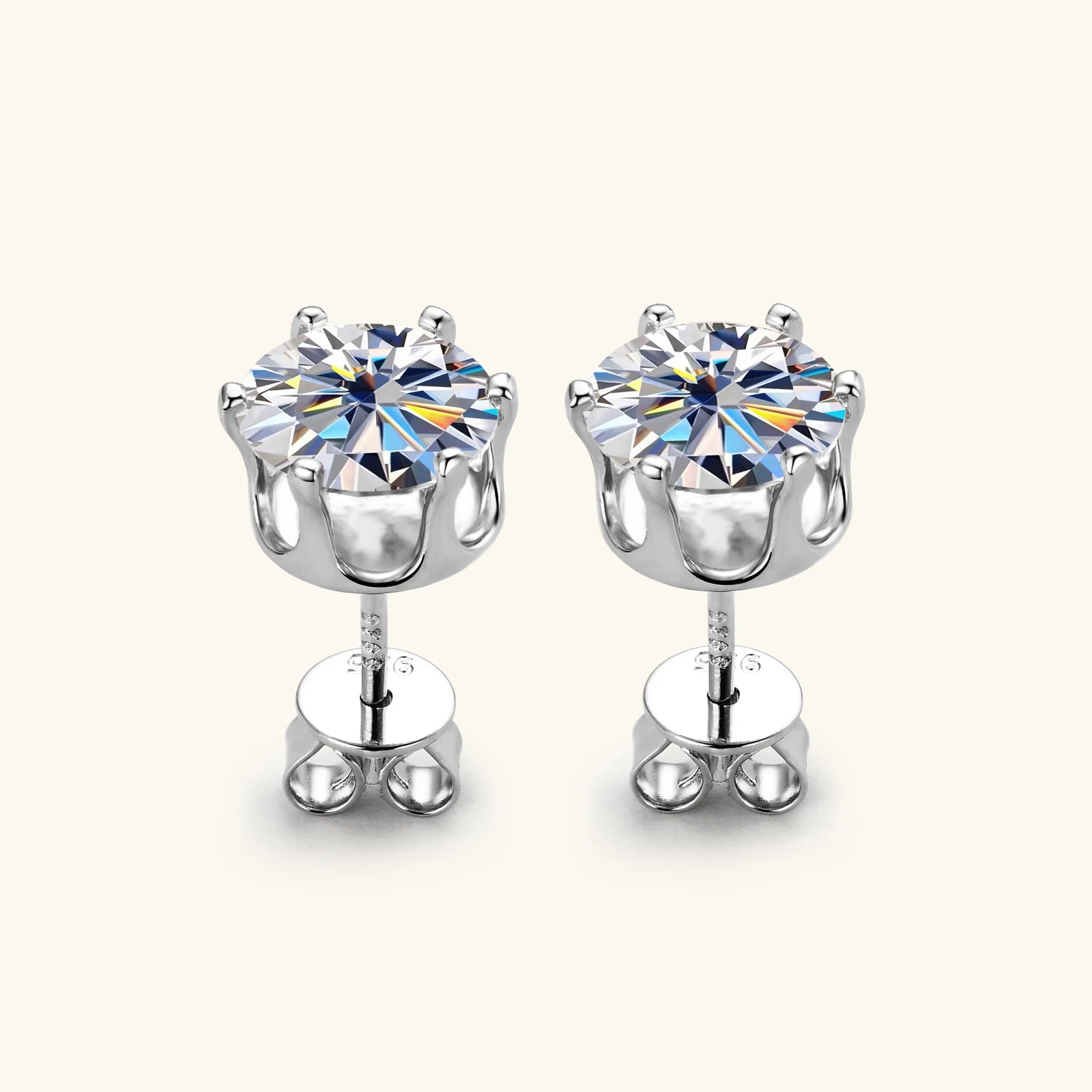 0.1-3ct Moissanite Diamond Stud Earrings for Women Men 925 Silver Original Certified Plated 18k Gold Earring Wedding  Jewelry
