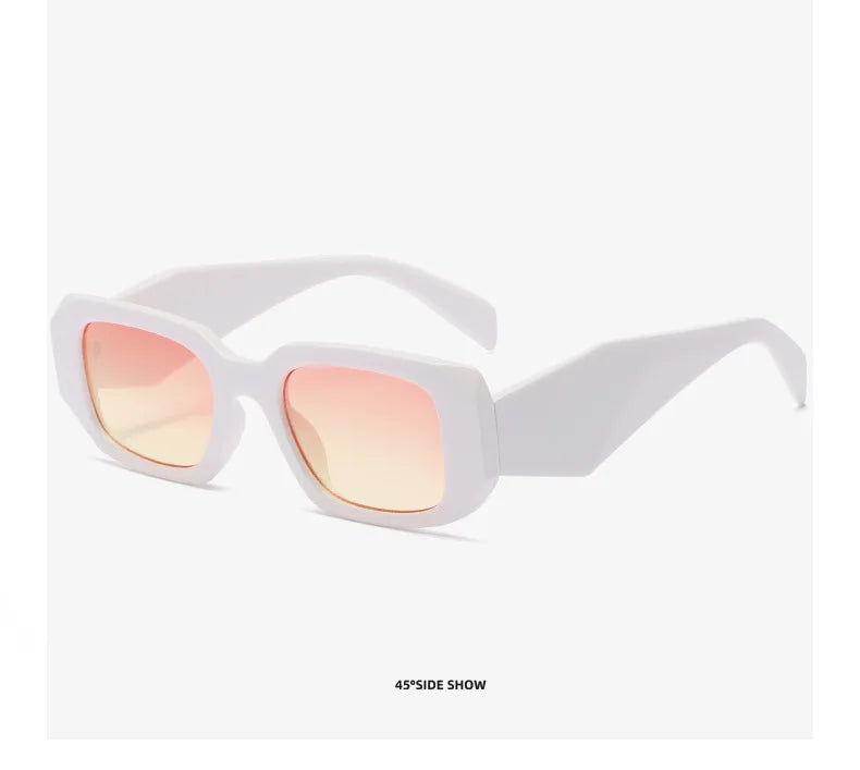 2025 new irregular square frame sunglasses European and American personalized cutting edge wide-leg sunglasses fashionable stree