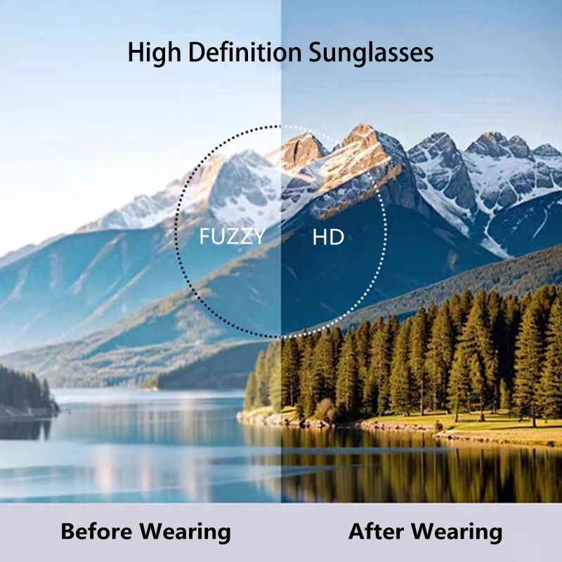 2025 New Fashion Anti Blue Light Myopia Sunglasses for Men‘s Double Beam Retro Brand Design Women's Driving Fishing Sunglasses