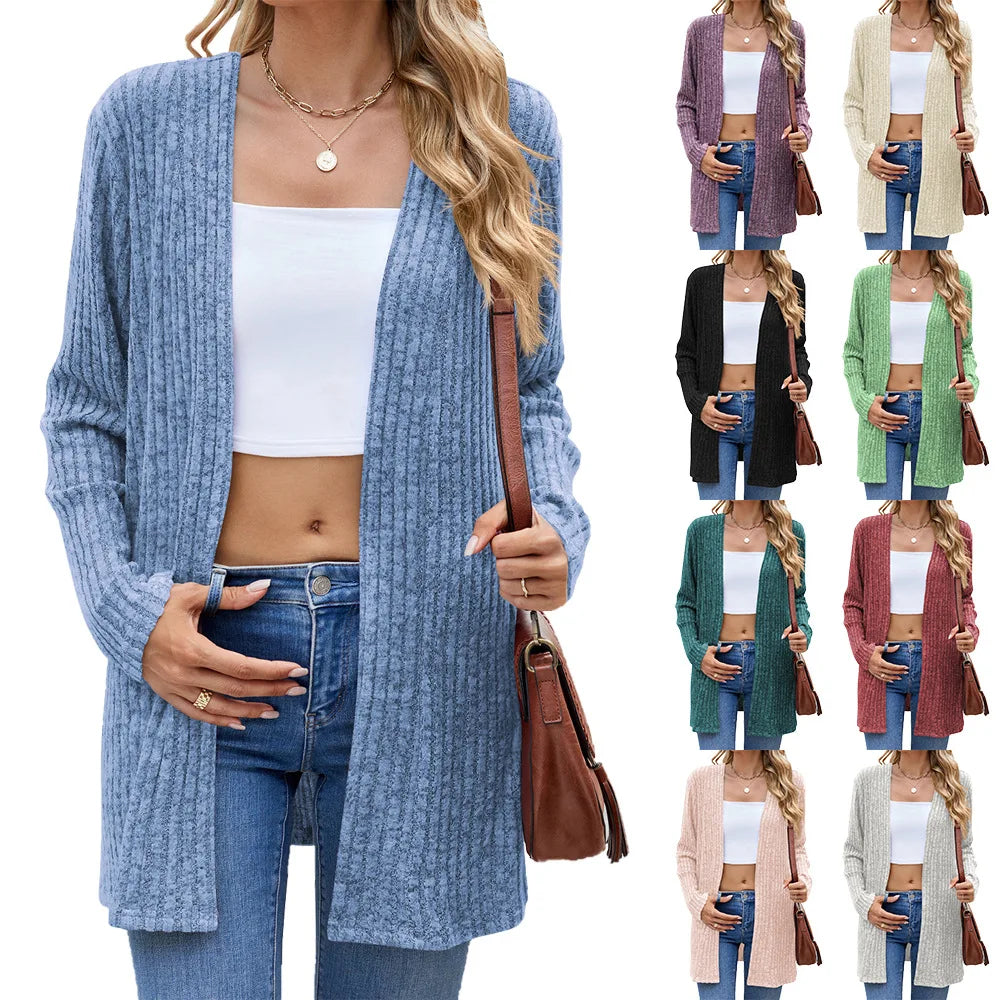 Harajuku Thin Coat Cardigan Women Casual Basic Jacket Fashion Outerwear Jackets Woman Clothes Autumn Streetwear New Ropa Mujer