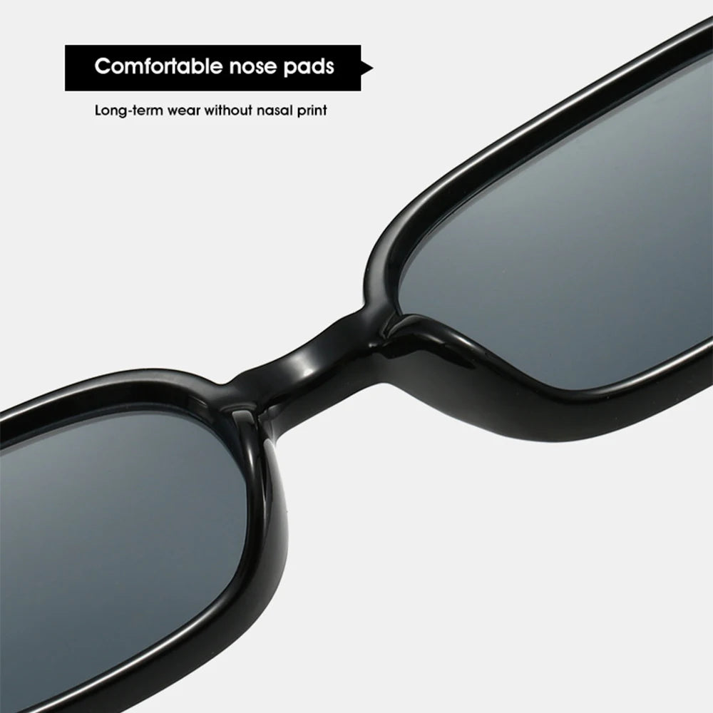 KLASSNUM Vintage Sunglasses Men Women 2025 Trendy Eyewear Rectangle Sun Glasses Anti UV400 Shades Eyepiece Small Square Glasses