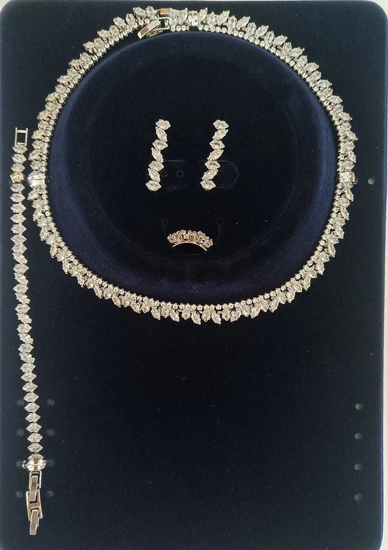 Jewelry Set HADIYANA Unique And Charm Women Wedding Accessories Cubic Zircon BN9233 Luxury Designer Jewelry