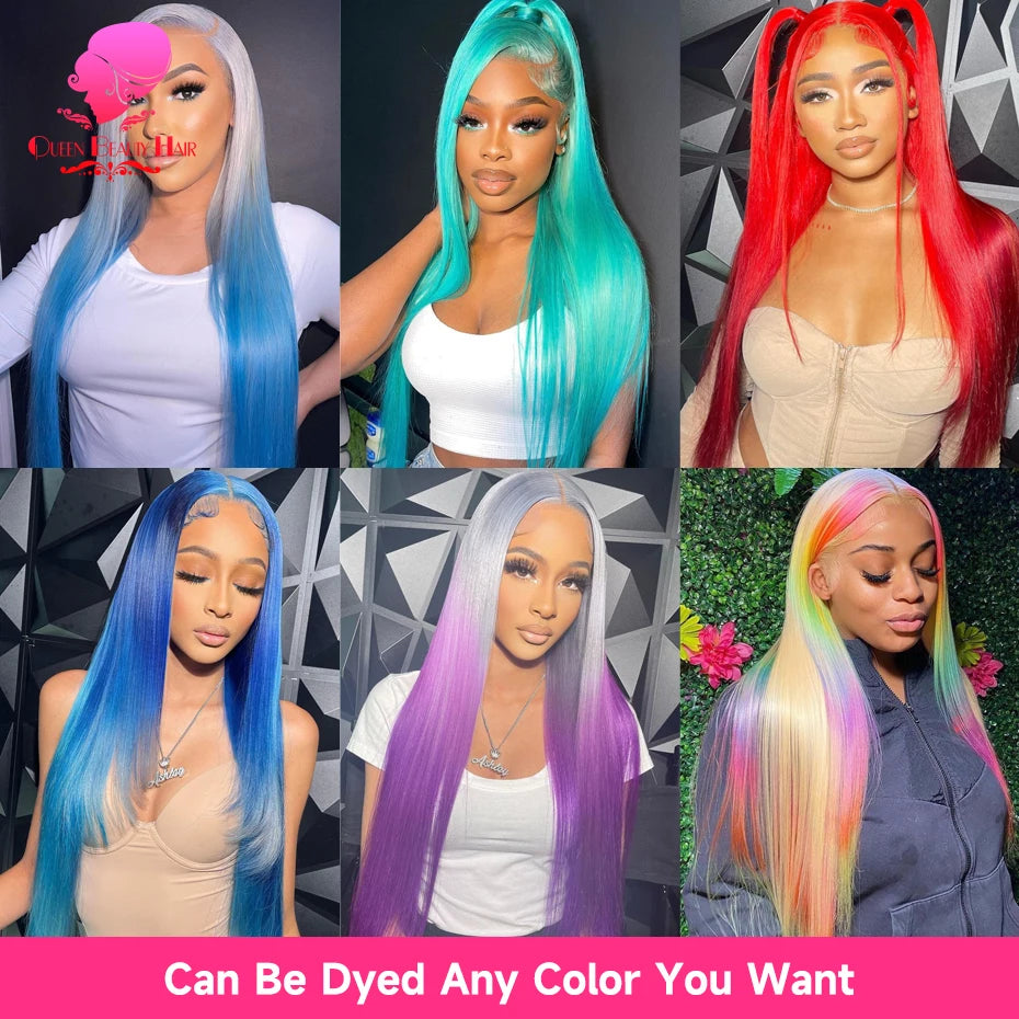 38 Inches 250 Density 360 Lace Frontal Wigs Straight Lace Frontal Wig 13x4 13x6 Blonde 613 Lace Front Human Hair Wigs For Women