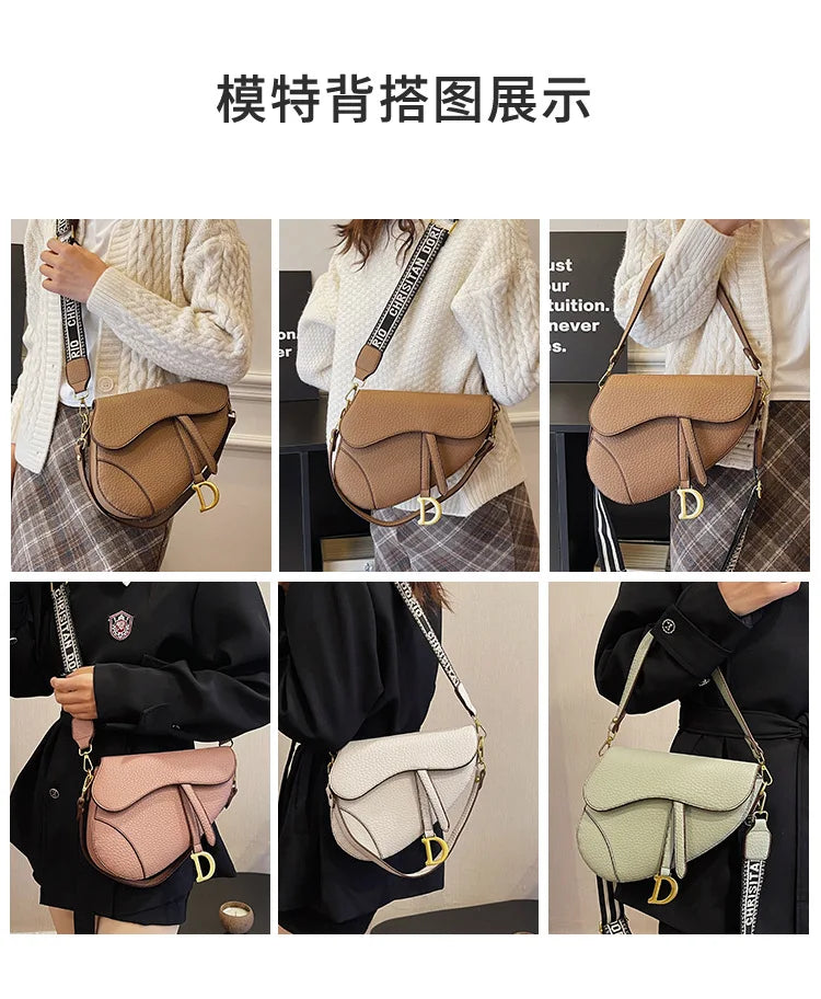 IMJK  24*20*6cm Hot selling light luxury underarm saddle bag, new niche design, casual shoulder crossbody bag bags