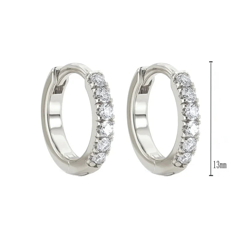 925 Sterling Silver 6mm 8mm 10mm Classic Round Gold Huggie Hoop Earrings for Women Men Tiny Huggie Rock Earrings Jewelry Gifts