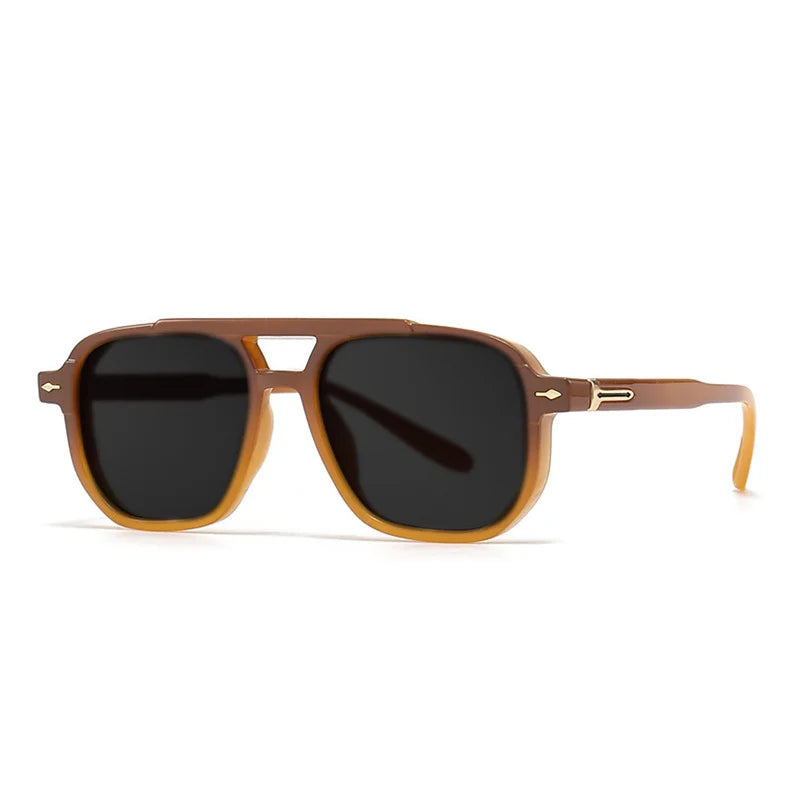 2025 New Fashion Anti Blue Light Myopia Sunglasses for Men‘s Double Beam Retro Brand Design Women's Driving Fishing Sunglasses