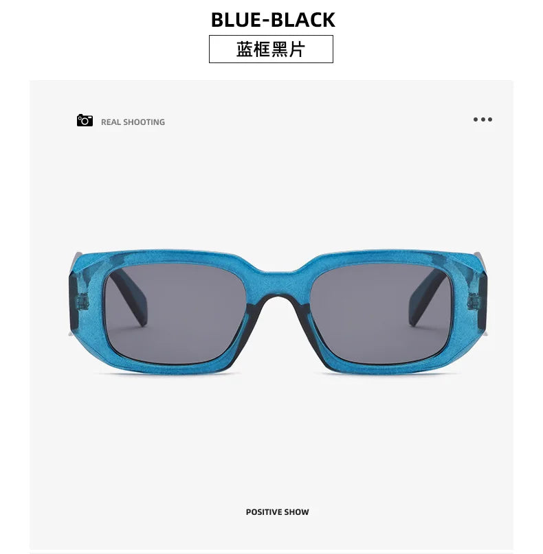 2025 new irregular square frame sunglasses European and American personalized cutting edge wide-leg sunglasses fashionable stree