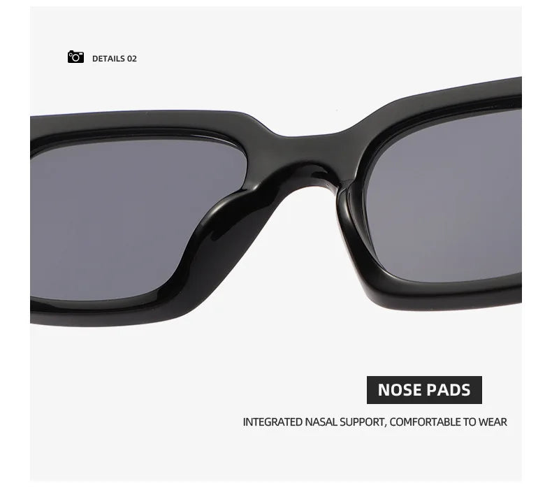 2025 new irregular square frame sunglasses European and American personalized cutting edge wide-leg sunglasses fashionable stree