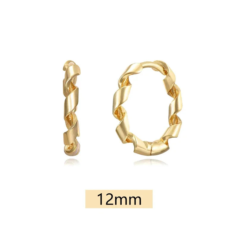 925 Sterling Silver 6mm 8mm 10mm Classic Round Gold Huggie Hoop Earrings for Women Men Tiny Huggie Rock Earrings Jewelry Gifts