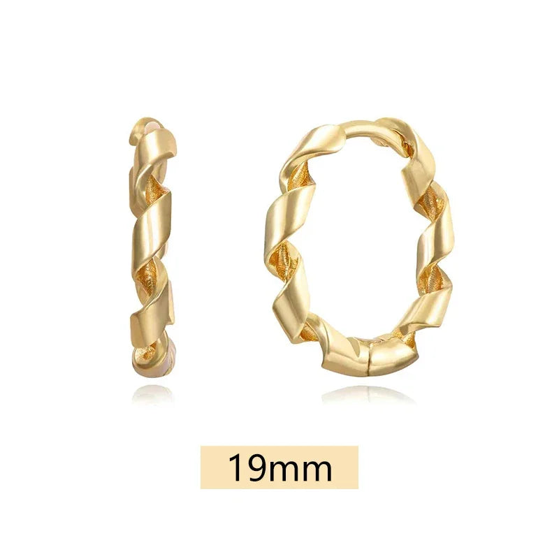 925 Sterling Silver 6mm 8mm 10mm Classic Round Gold Huggie Hoop Earrings for Women Men Tiny Huggie Rock Earrings Jewelry Gifts
