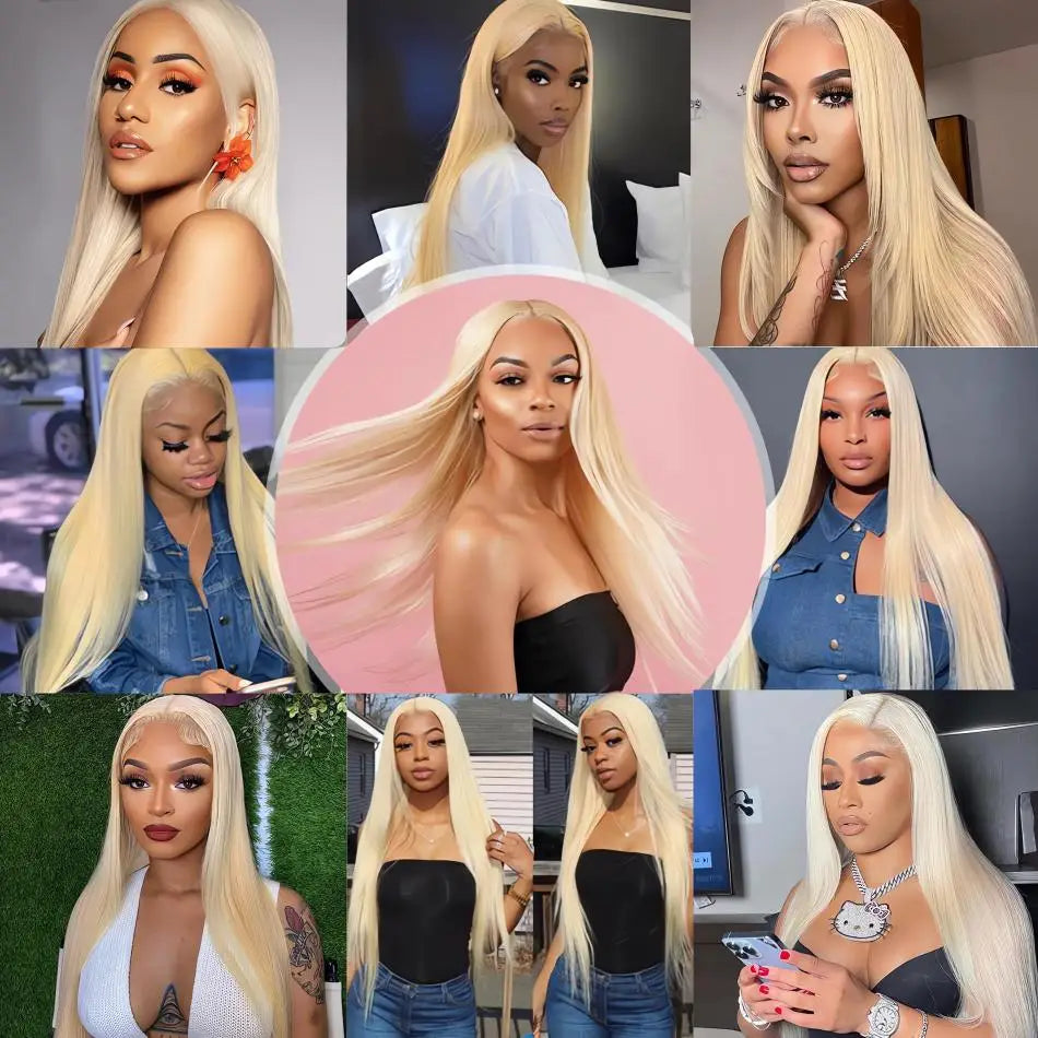 Blonde Wig Straight 613 Hd Lace Frontal Wig 13X6 13X4 Transparent Brazilian Straight Lace Front Wigs 30 Inch 100% Human Hair