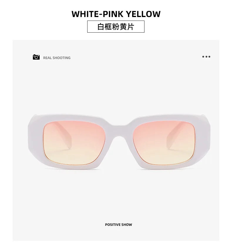 2025 new irregular square frame sunglasses European and American personalized cutting edge wide-leg sunglasses fashionable stree