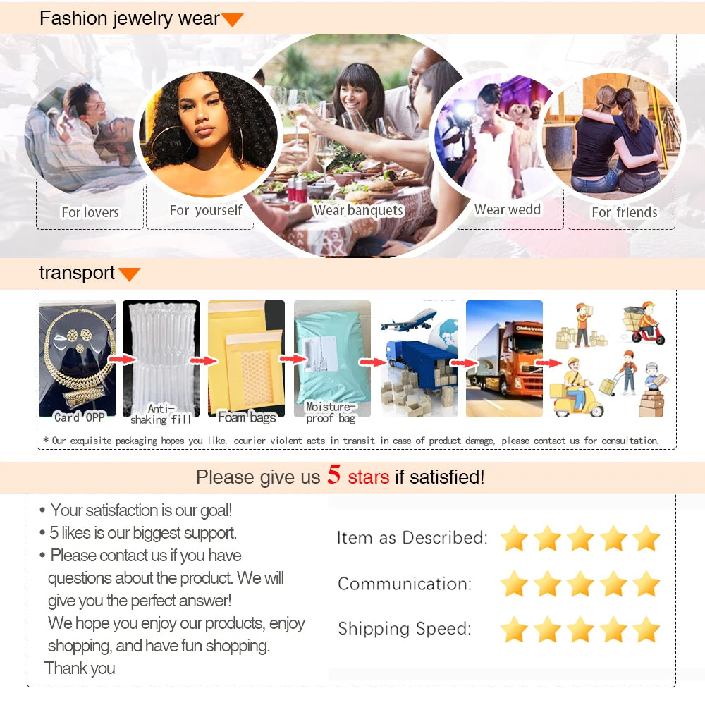 Dubai Gold Color Jewelry Set Cuban Necklace Earrings For Women Bride Wedding Jewelry Banquet Party Gift