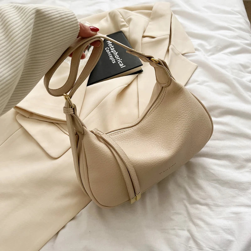 LEFTSIDE Shoulder Side Bags For Women Leather Female New 2025 Spring Trend Fashion Saddle Bag Green Handbags And Purses