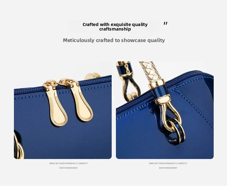 iny New 2025 Women's Boston Bag Faionable oulder Crossbody Leather Handbag Street Cool Sle Zipper Closure ex