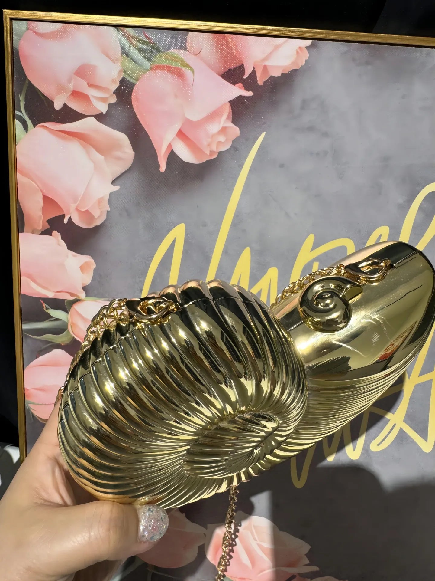 JIOMAY Personalized Fashion Conch Acrylic Bag Luxury Designer Handbags High Quality 2024 Exquisite Gold Purse Portable Shell Bag