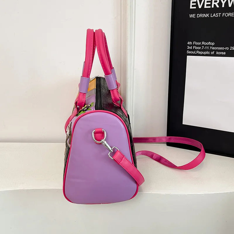 Fashion Women PU Leather Handbags Shoulder Bag Large Capacity Ladies Zipper Messenger Bags for Women Casual Boston Crossbody Bag