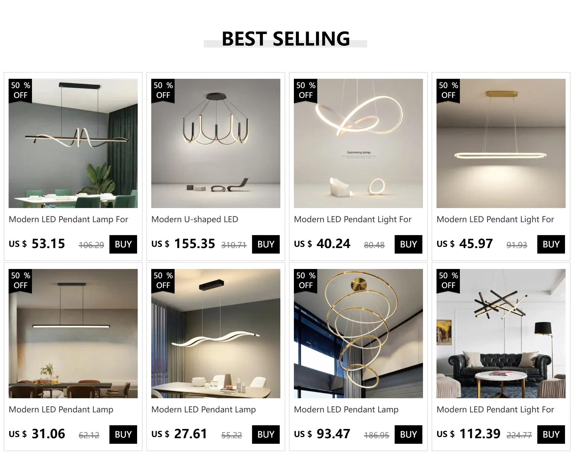 Modern LED Pendant Lamp For Living Dining Room Office Bedroom Kitchen Ceiling Chandelier Indoor Home Decoration Lighting Fixture