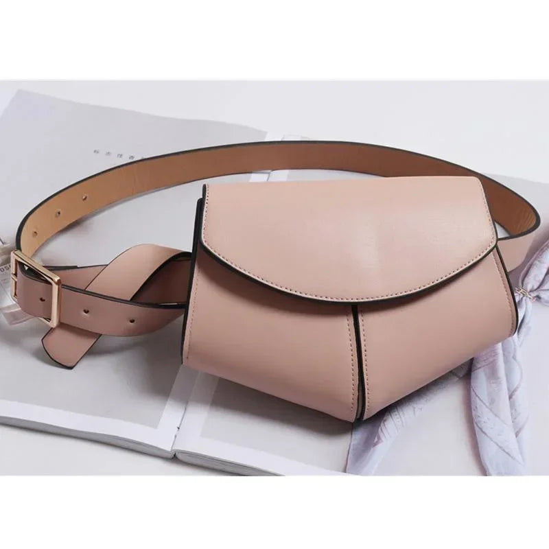 Fashionable Small Waist Bag Versatile Women Delicate Snake Skin Decorative Saddle Fashionable Sweater Belt Trendy