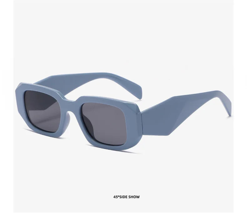 2025 new irregular square frame sunglasses European and American personalized cutting edge wide-leg sunglasses fashionable stree