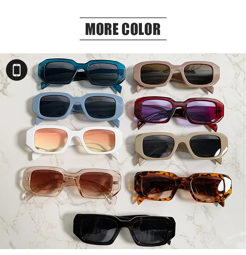 2025 new irregular square frame sunglasses European and American personalized cutting edge wide-leg sunglasses fashionable stree