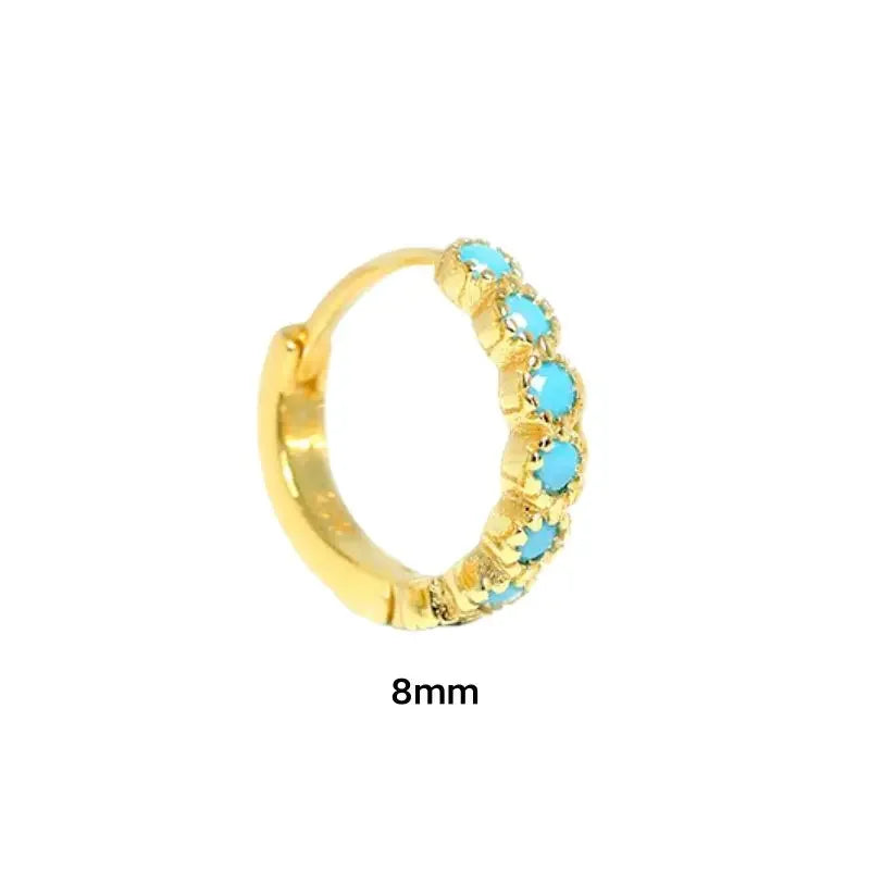 925 Sterling Silver 6mm 8mm 10mm Classic Round Gold Huggie Hoop Earrings for Women Men Tiny Huggie Rock Earrings Jewelry Gifts