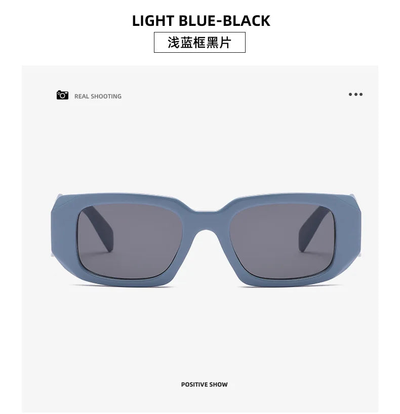 2025 new irregular square frame sunglasses European and American personalized cutting edge wide-leg sunglasses fashionable stree