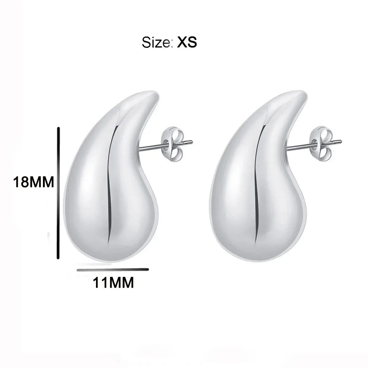 2024 New Trendy Plate Gold Color Chunky Waterdrop Dupes Drop Earrings for Women Personality Glossy Teardrop Earring Jewelry Gift