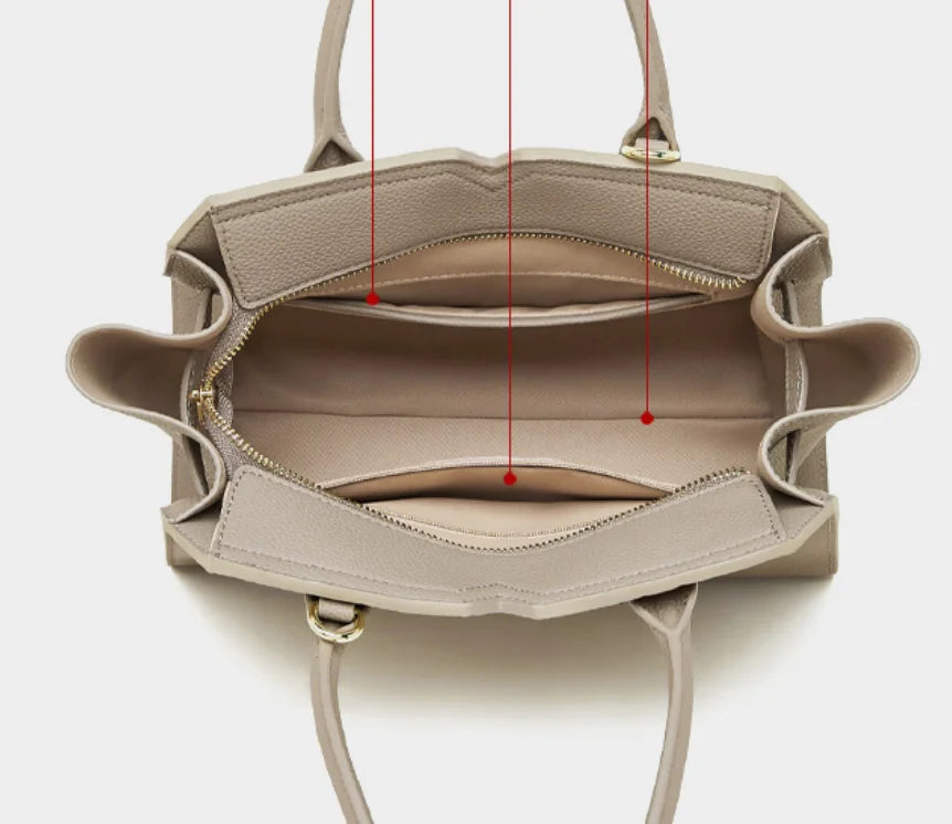 casual tote handbag women luxury bucket shoulder bag 2025 new designer fashion shopping office bag genuine leather vintage bag