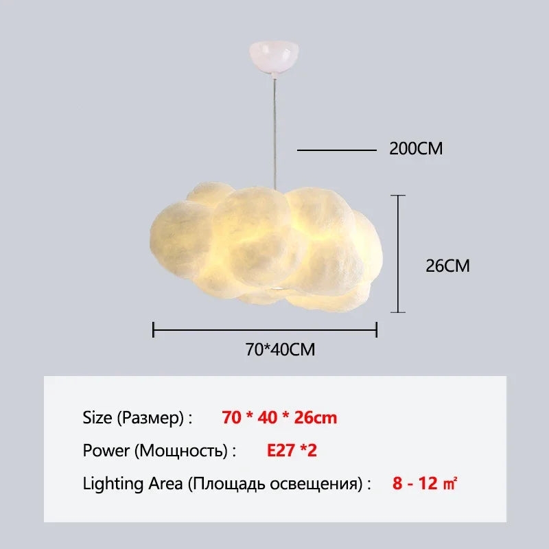 Cloud Cotton Pendant Lamp For Living Room, Bedroom And Dining Room - Creative Room Decoration, Indoor Lighting, Pendant Lamp