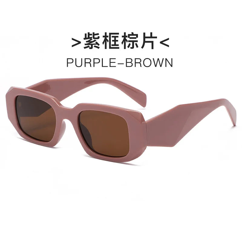 2025 new irregular square frame sunglasses European and American personalized cutting edge wide-leg sunglasses fashionable stree
