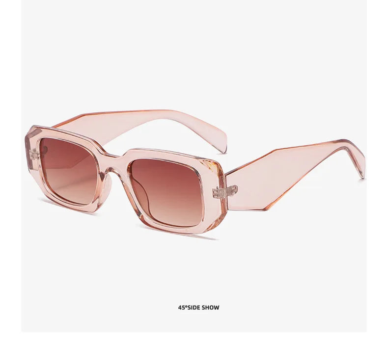 2025 new irregular square frame sunglasses European and American personalized cutting edge wide-leg sunglasses fashionable stree