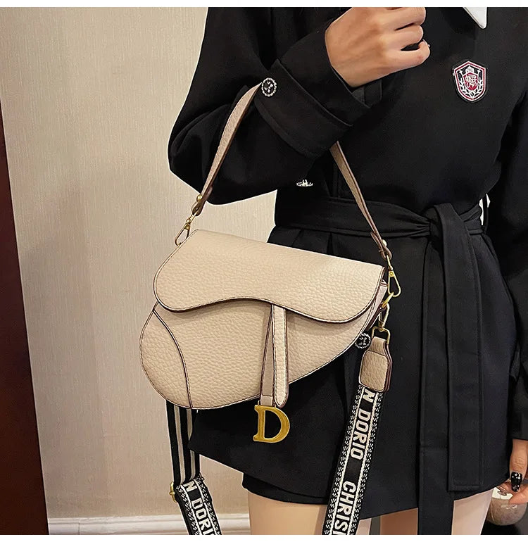 IMJK  24*20*6cm Hot selling light luxury underarm saddle bag, new niche design, casual shoulder crossbody bag bags