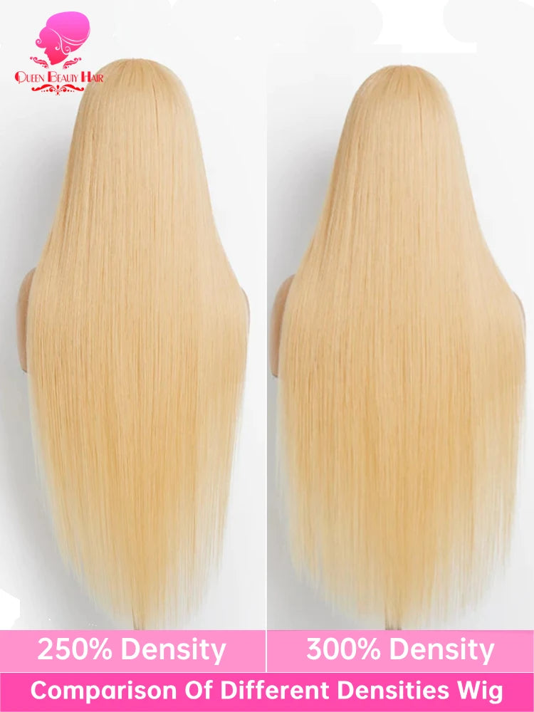 38 Inches 250 Density 360 Lace Frontal Wigs Straight Lace Frontal Wig 13x4 13x6 Blonde 613 Lace Front Human Hair Wigs For Women