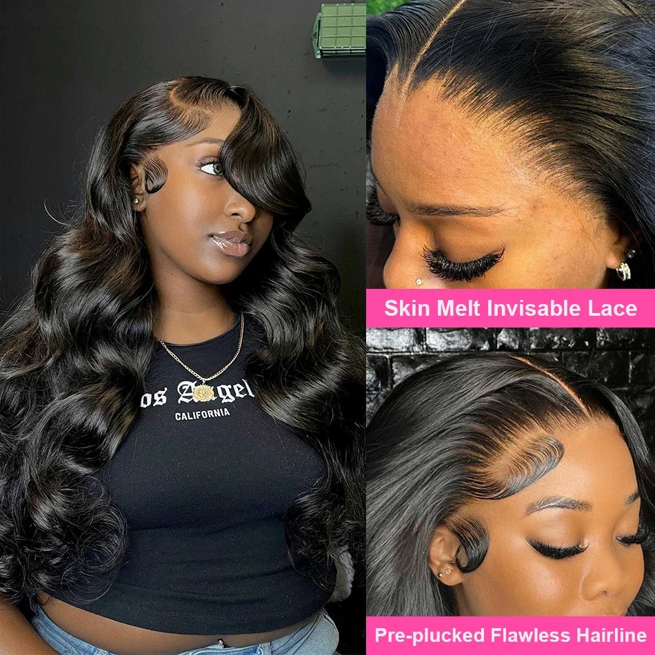 HD Transparent 13x4 13x6 Body Wave Lace Front Wig Pre Plucked 360 Lace Frontal Wig Human Hair Wigs For Women 5x5 Wig 200 Density