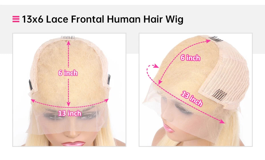 38 Inches 250 Density 360 Lace Frontal Wigs Straight Lace Frontal Wig 13x4 13x6 Blonde 613 Lace Front Human Hair Wigs For Women