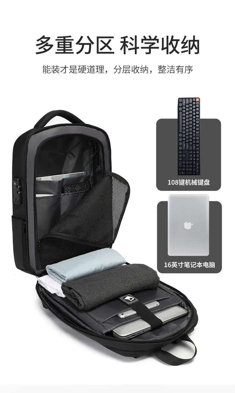 ABS EVA Hard Shell Fashion Multifunction  Series Backpack Men Anti Theft Waterproof Laptop Backpack Business Travel Backpack Hot