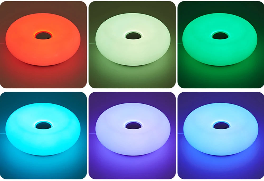 Bauhaus table lamp USB plug bedroom bedside lamp living room dining room decoration donut ambient light(Not glass)