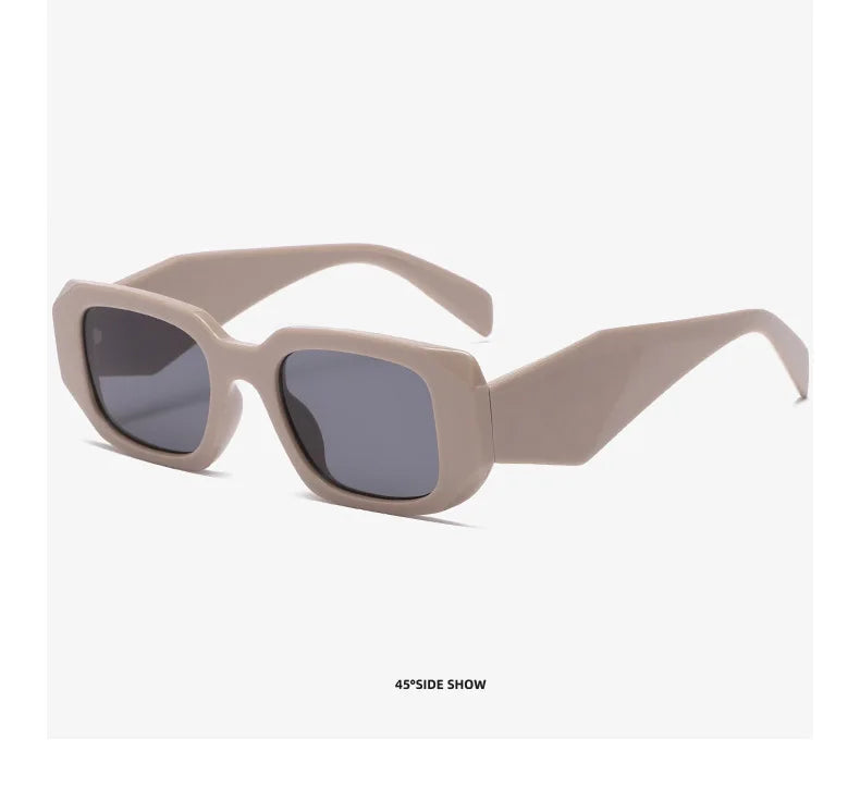 2025 new irregular square frame sunglasses European and American personalized cutting edge wide-leg sunglasses fashionable stree