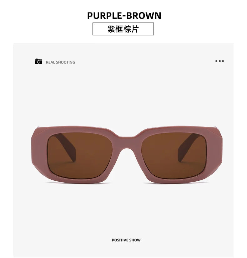 2025 new irregular square frame sunglasses European and American personalized cutting edge wide-leg sunglasses fashionable stree